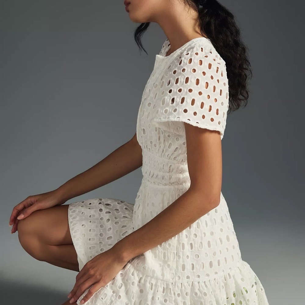PLUS Anthropologie The Somerset Mini Dress: Eyelet Edition Size 3X $160.00 - Picture 5 of 8